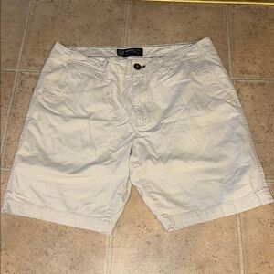 American Eagle Outfitters Cream Flat Front Shorts